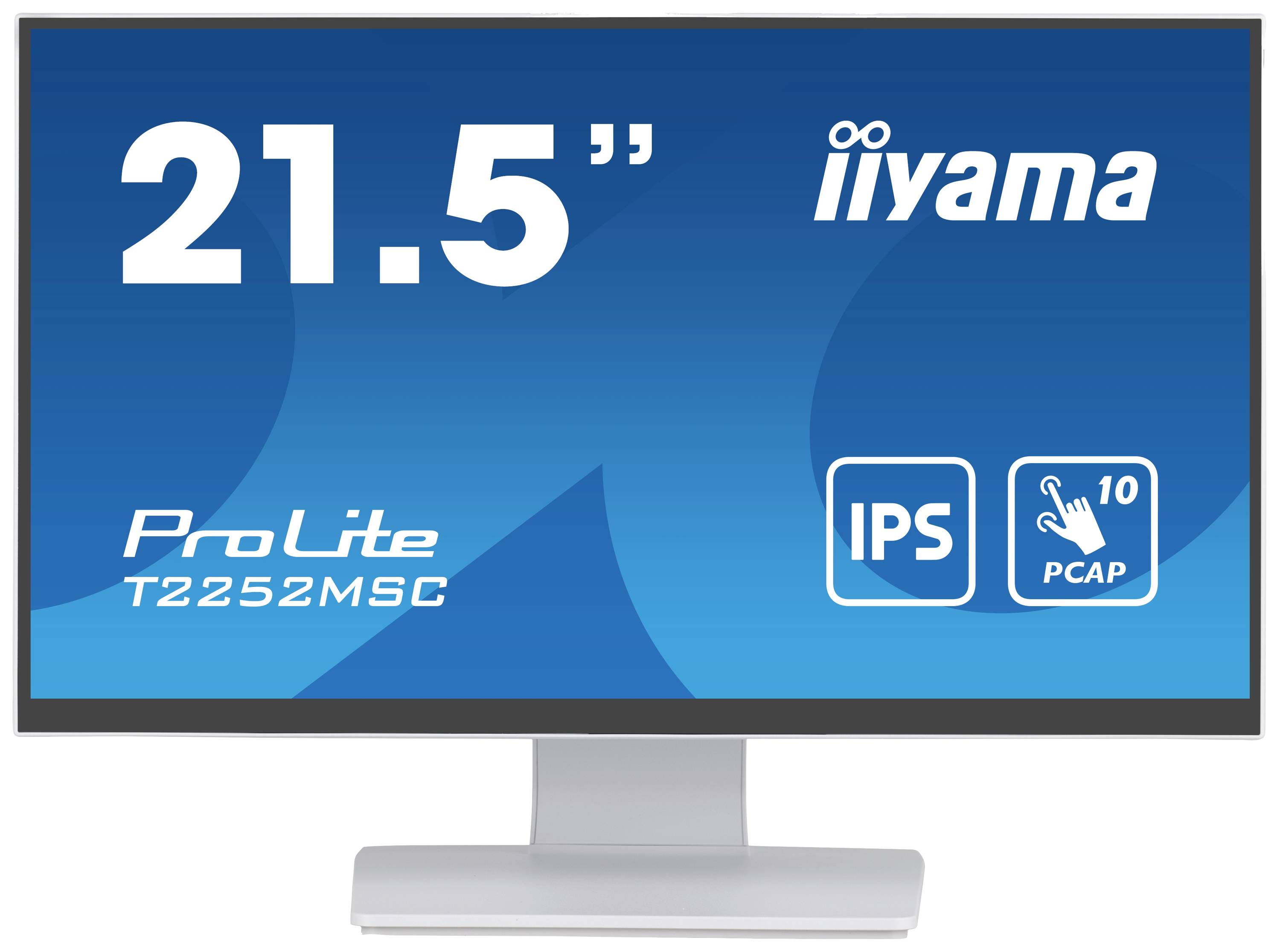 Iiyama 21,5" WHITE Bonded PCAP Touchscreen-skærm EEK: C (A - G) 54.6 cm (21.5 tommer) 1920 x 1080 Pixel 16:9 5 ms HDMI™, DisplayPort, USB-A (USB 3.2 Gen 1) IPS LED