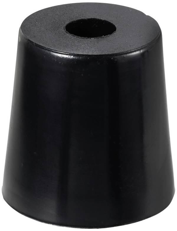 TRU COMPONENTS TC-11654340 Chassisfod Påskruet, Rund Sort (B x H) 50 mm x 50 mm 1 stk