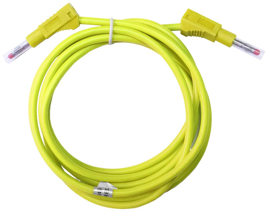 Mueller Electric BU-2323-10-79-4 Prøveledning Bananstik 4 mm Bananstik 4 mm 2 m Gul 1 stk