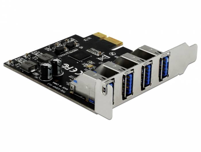 PCIe-udvidelseskort med fire USB 3.0-porte.