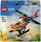 LEGO City brandhelikopter legetøjssæt til børn fra 5 år. Indeholder figur, helikopter og flammeelementer.