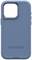 Blå smartphone-cover med 'OtterBox'-logo på bagsiden, rektangulær kameraåbning øverst til venstre.