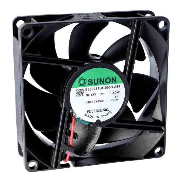 Sunon EF80251B2-1000U-A99 Aksial ventilator 12 V/DC 62.84 m³/h (L x B x H) 25 x 80 x 80 mm