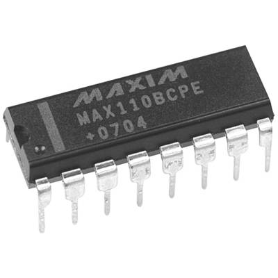 Et integreret kredsløb fra MAXIM med betegnelsen 'MAX110BCPE +0704', har 16 ben.
