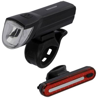 FISCHER FAHRRAD STOP-30/15 Cykellys sæt LED (RGB) Sort