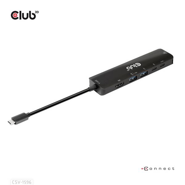 club3D USB-C® Dockingstation Club3D USB-6-in1-HUB USB-C - HDMI/2xUSB/ Passer til mærkerne: univerzálny