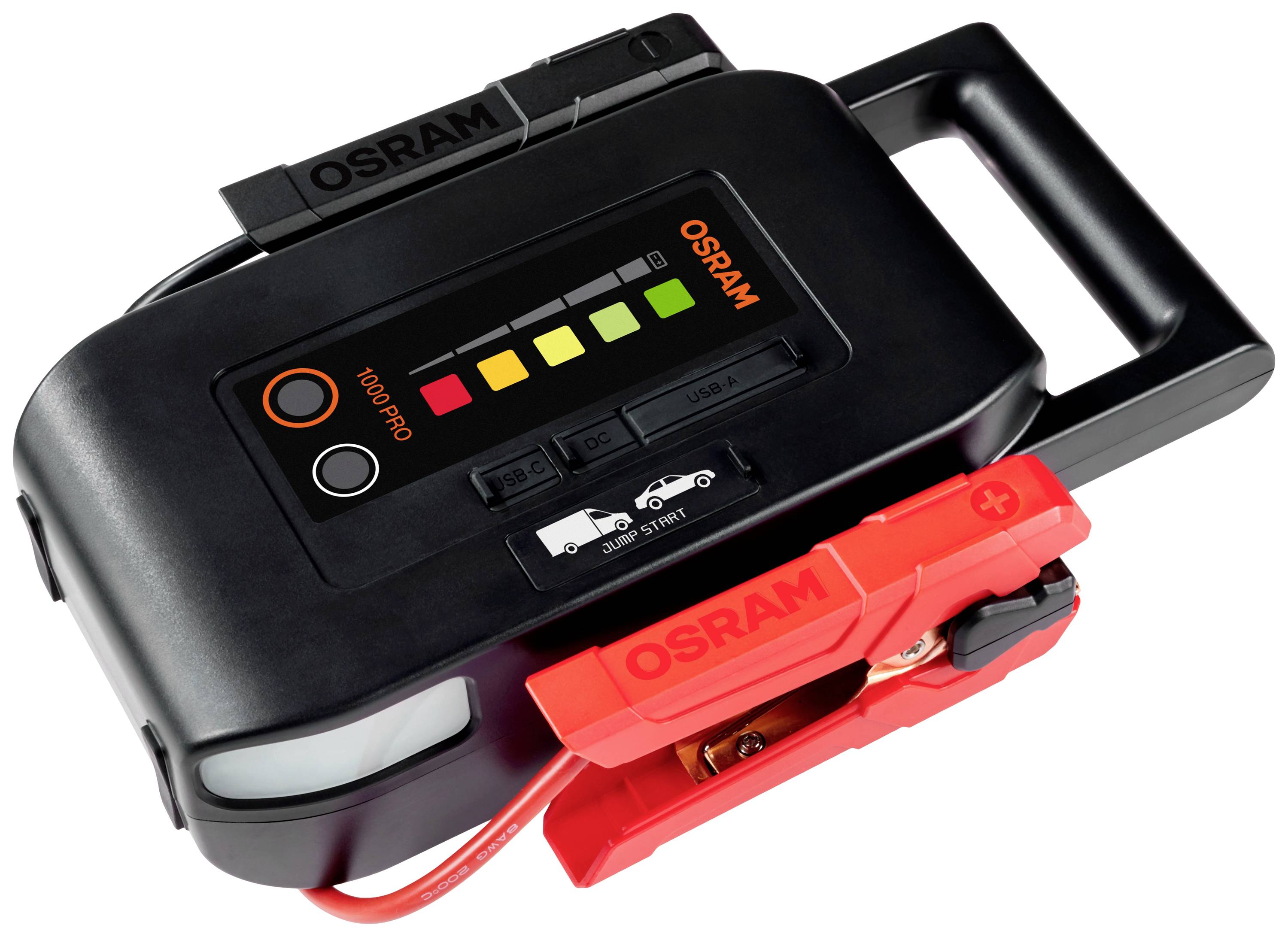 Osram Automotive Hurtigstartsystem BATTERYstart PRO 1000 OEBSPL1000 Startstrøm (12 V): 1000 A USB-stikdåse 2x-6
