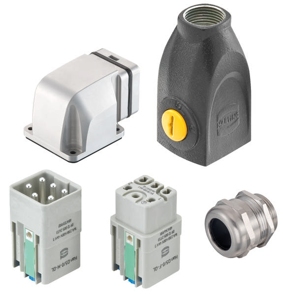 HARTING 10220030004 Stik-sæt Tyllehus Samlet poltal: 5 + PE 1 stk
