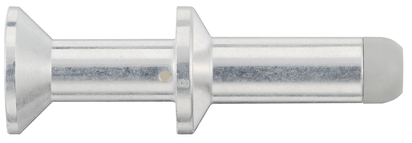 Metalbolt med koniske og cylindriske dele, som ender i en flad hætte.