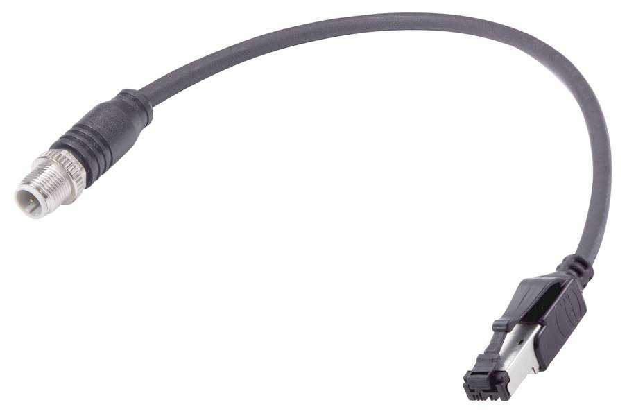 HARTING 09480222011010 Sensor-, aktuator-stik, M12 1 m Pol-tal (RJ): 4 1 stk