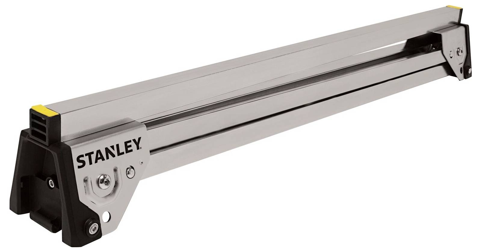 Metalskærelængde med 'Stanley'-logo, robust design, ideel til skæring af pladematerialer i værksteder eller på byggepladser.