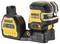 En gul og sort DeWalt linjelaser med 12V/18V-indikator, velegnet til præcise bygge- og installationsopgaver.
