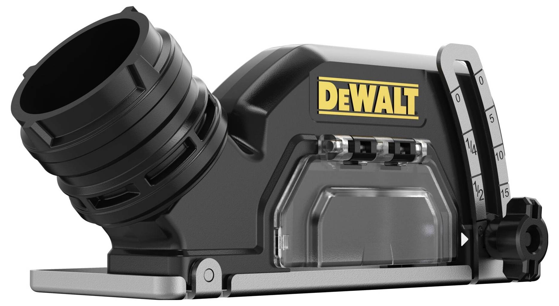 En støvsuger til slibning fra DeWalt, sort med gult logo, til støvudsugning ved slibningsopgaver.