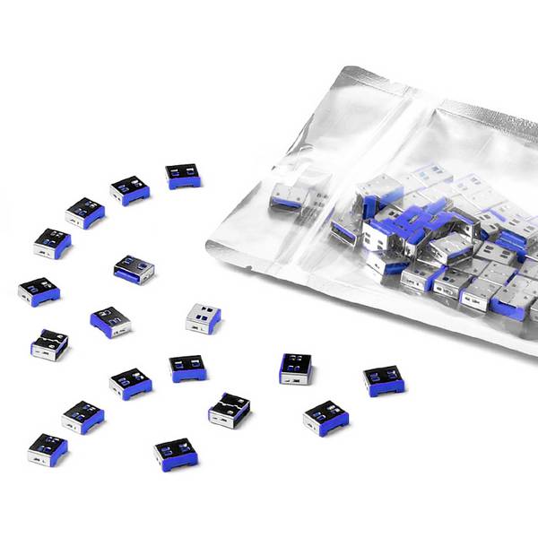 Smartkeeper USB-port UL03P2DB Sæt med 100 stk. Mørkeblå uden nøgle UL03P2DB