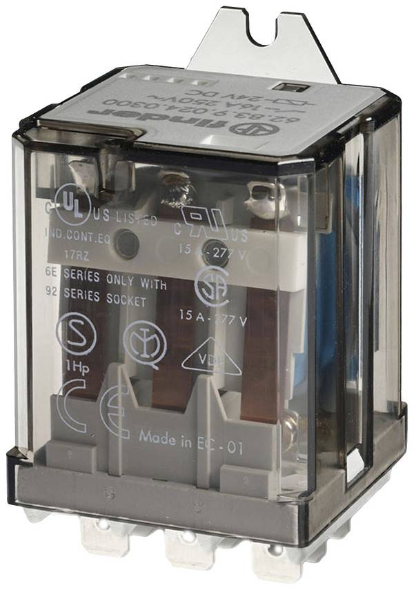 Finder 62.83.8.230.4300 Stikrelæ 230 V/AC 16 A 3 x afbryder 1 stk