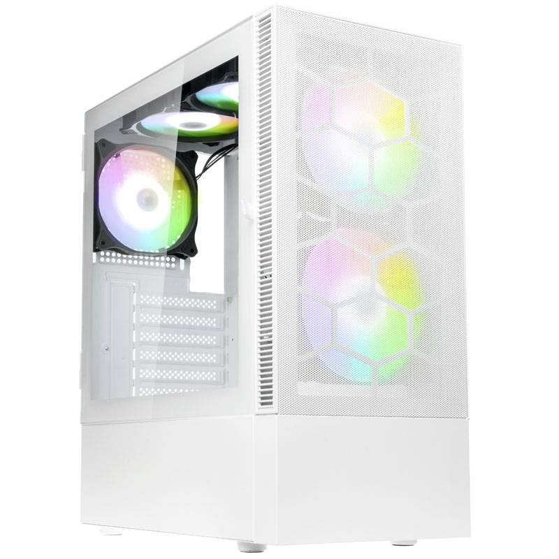Kolink Kolink Observatory MX Mesh ARGB Midi Tower Case - White Midi-tower Kabinet, Gaming-kabinet, PC-kabinet Hvid