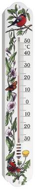 TFA Dostmann Analoges Innen-Außen-Thermometer Termometer Hvid, Blomster 12.3040.20