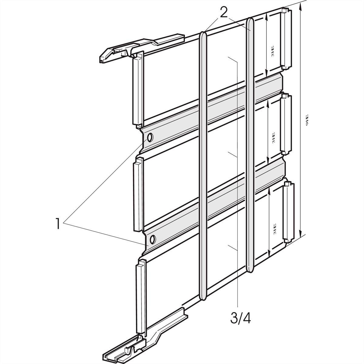 nVent SCHROFF 20800278 Mellemadapter (B x H x T) 410 x 6 x 280 mm 1 stk Piece
