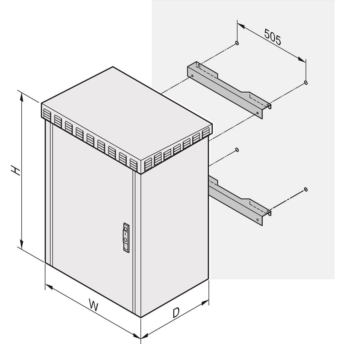 nVent SCHROFF 21249017 Wall attachment til vægmontering 1 stk
