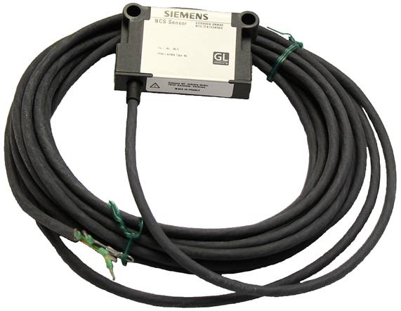 Siemens NCS Sensor med langt kabel og to løse kabelender, egnet til marineanvendelser. Pakket i beskyttelsesfolie.