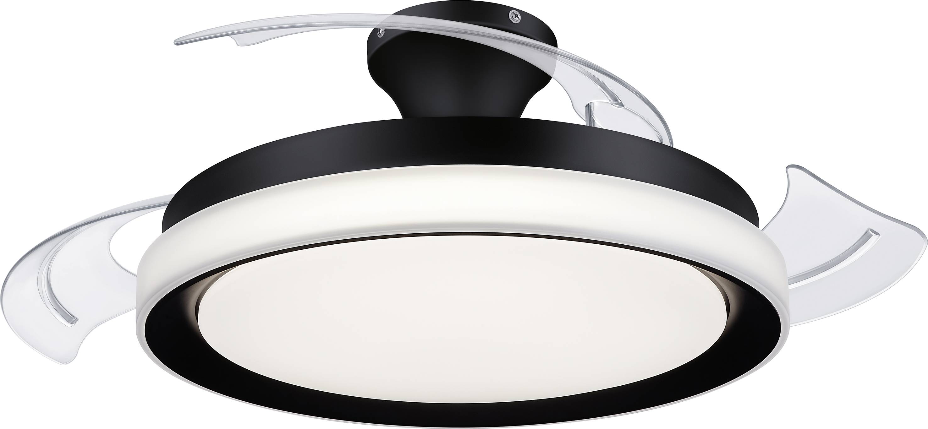 Philips LED Bliss Loftsventilator 28 W, 35 W (Ø x H) 510 mm x 418 mm Sort Med belysning, Timer