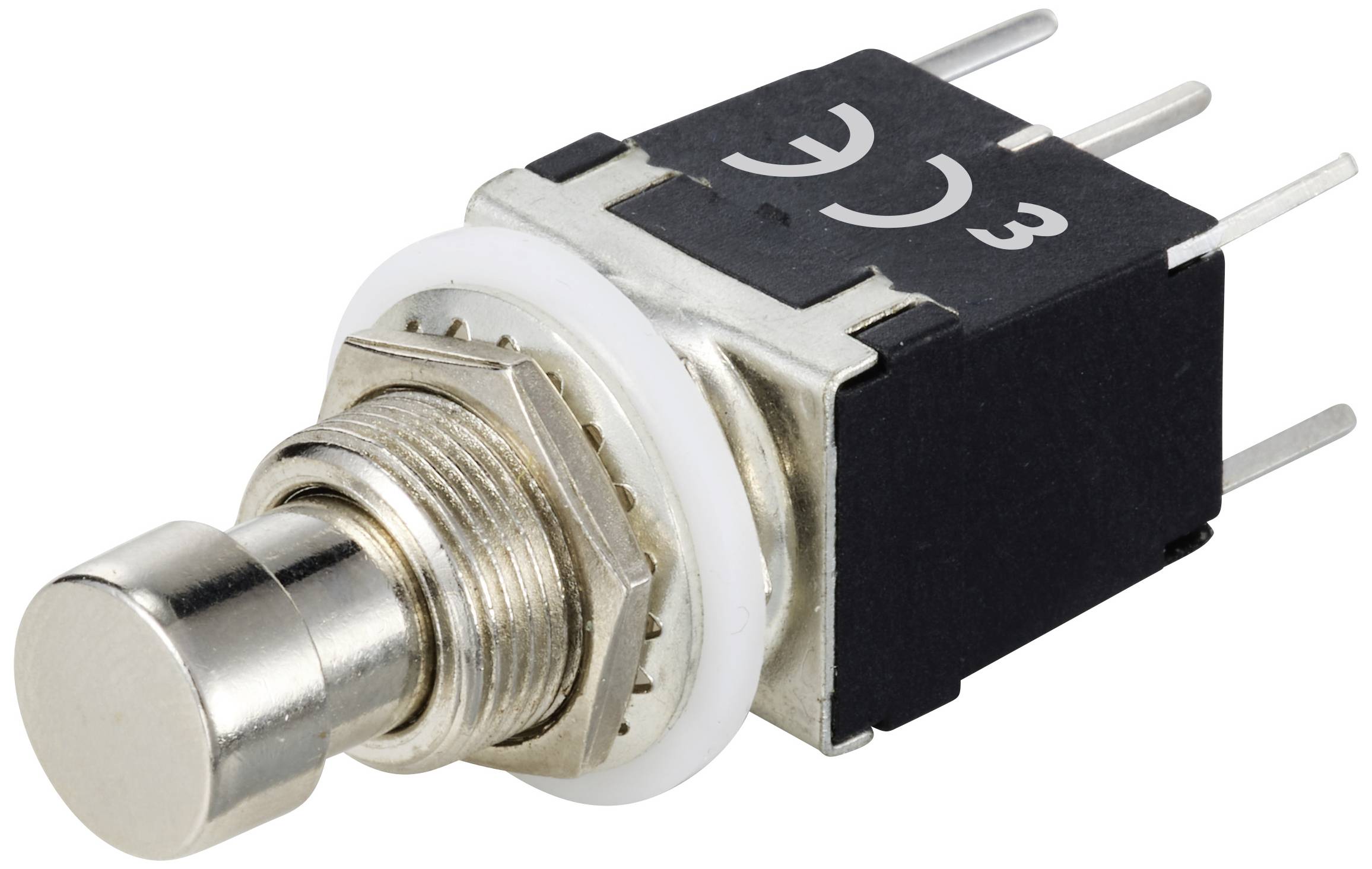 Metalafbryder med tre tilslutningsstik og sort kabinet. Egnet til elektroniske enheder.