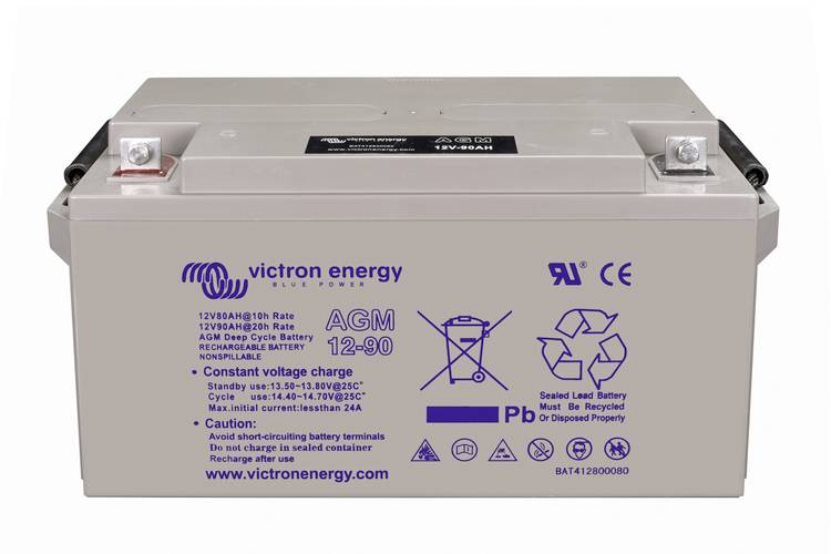 Victron Energy Blybatteri 12 V 90 Ah Blyfleece (B x H x T) 151 x 101 x 98 mm M6 skruetilslutning