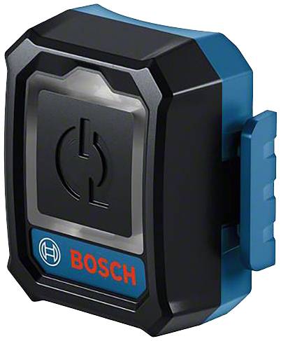 En Bosch batteriadapter, sort-blå, med et centralt Bosch-logo.