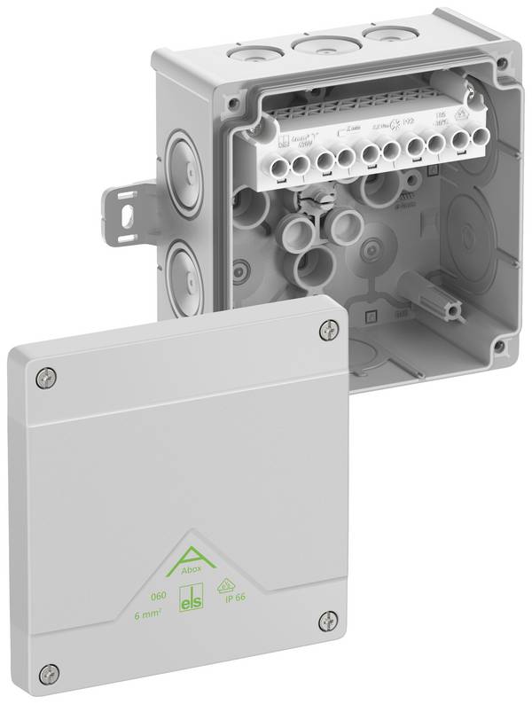 Spelsberg Abox 060 AB-6² Forgreningskasse (L x B x H) 127 x 127 x 70 mm Grå IP66 1 stk