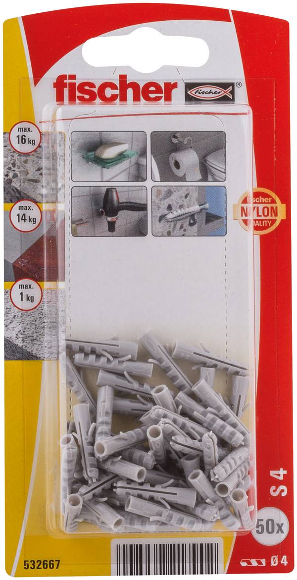 Fischer 532667 S 4 K NV Ekspansionsrawplug 20 mm 4 mm 1 Set