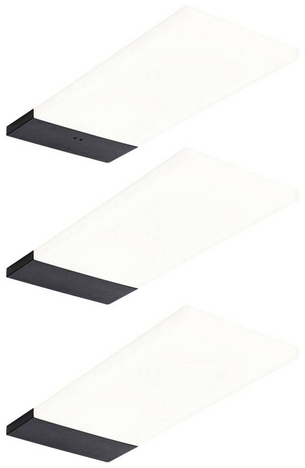 Paulmann Bredo LED-påbygningslampe  LED (RGB) LED indbygget 2.5 W  Varmhvid Sort