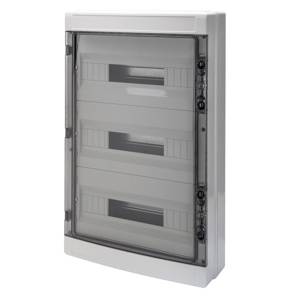 Gewiss GW40108 GW40108 Fordelerskab Overflademonteret Antal rækker = 3 Indhold 1 stk