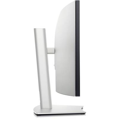 Sidevisning af en slank computerskærm med smal ramme og robust fod, som understreger moderne design og ergonomi.