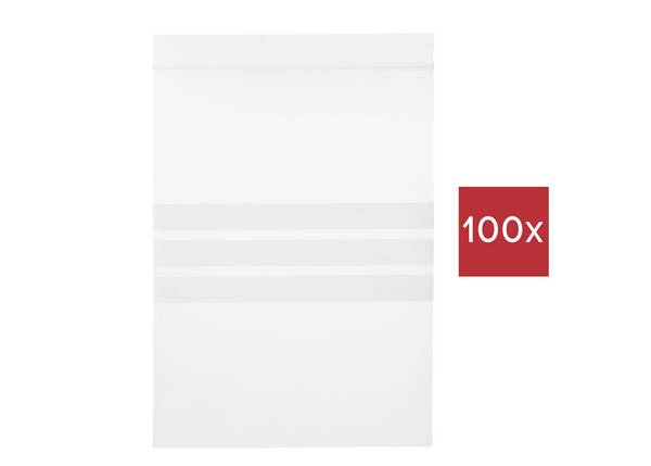 TRU COMPONENTS Tryklukningspose med tekstlabels (L x B) 170 mm x 120 mm Transparent Polyethylen 100 stk