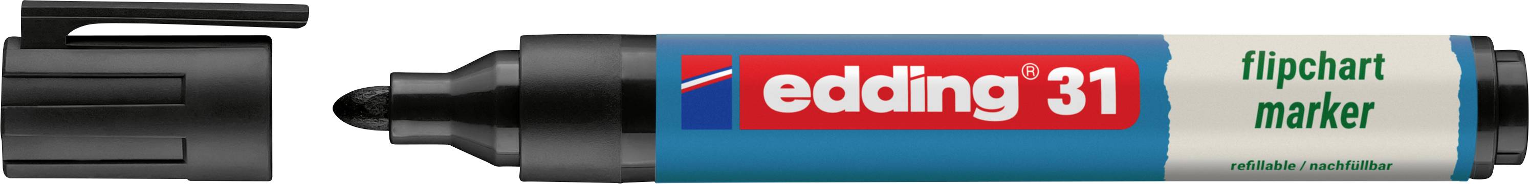 Edding 4-31001 Flipchart-marker edding EcoLine 31 - Marker - für Flipchart - Schwarz Rundspids 1.5 - 3 mm Sort 1 stk