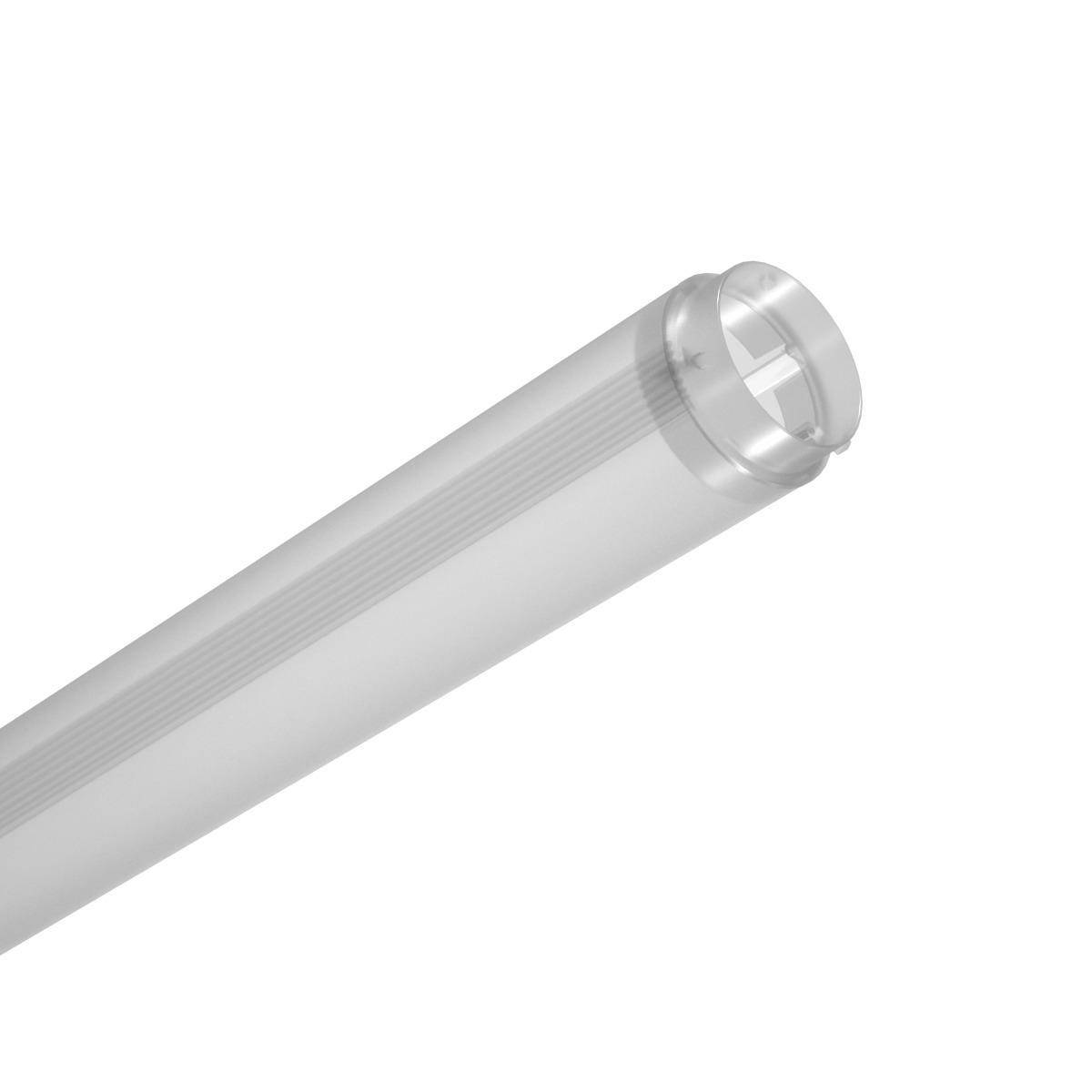 Et enkelt, hvidt, rørformet LED-glødemiddel uden synlig holder eller kontakt.