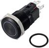 TRU COMPONENTS TC-12647424 Trykknap 250 V/AC 3 A 1 x Off/(On) IP65 Rød Tastende Aluminium, eloxeret 1 stk