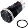 TRU COMPONENTS TC-12647436 Trykknap 250 V/AC 3 A 1 x Off/(On) IP65 RGB Tastende Aluminium, eloxeret 1 stk