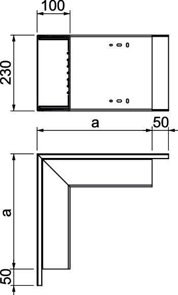 OBO Bettermann 6024630 Yderhjørne (B x H) 230.00 mm x 100.00 mm 1 stk Hvid