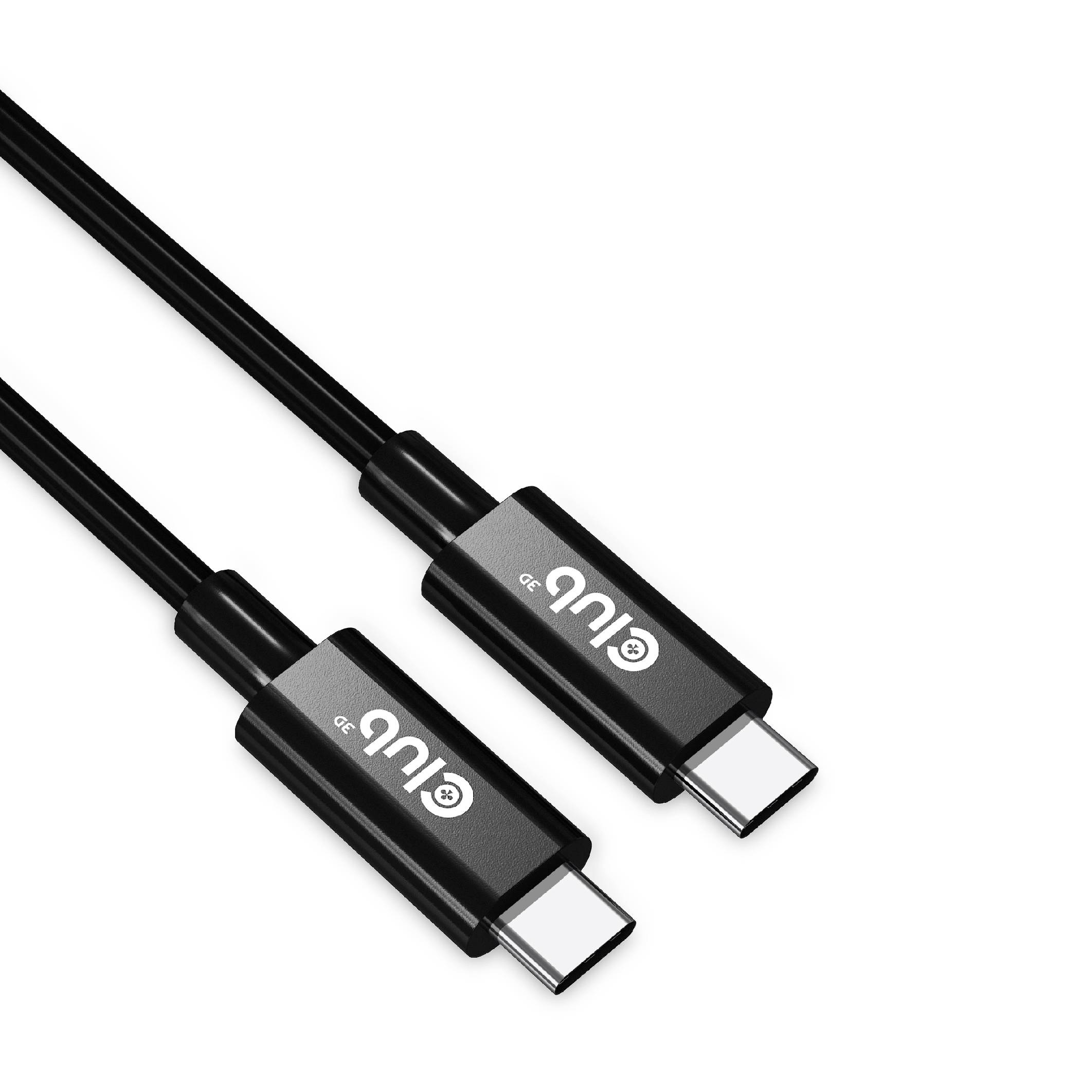 To USB-C-kabler i sort på hvid baggrund, placeret parallelt.