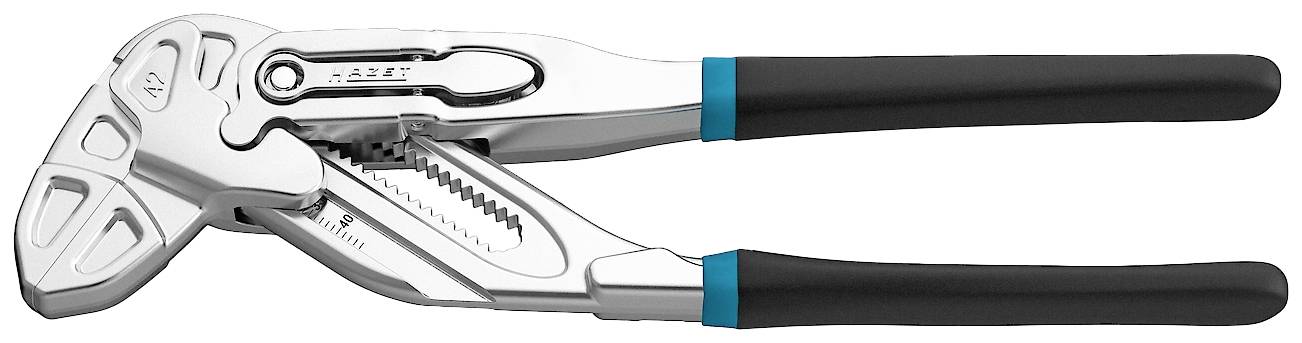 En justerbar vandpumpetang med sorte og blå greb, egnet til VVS-arbejde og gribeopgaver.