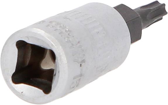 En sølvfarvet skruetrækkerbit med Torx-hoved.