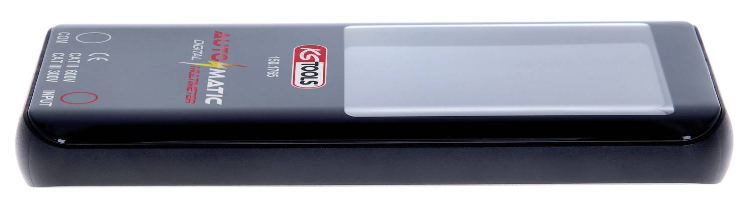 Sort, rektangulær batteriopladningsenhed med påskriften 'Automatic Sensor Auto-Matic' og virksomhedens logo øverst.