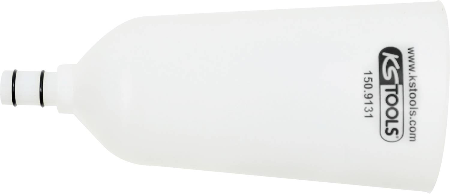 Hvid plasttragt med sidetryk 'KS TOOLS 150.9131' og webadresse.