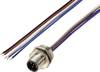 TRU COMPONENTS TC-12833036 Sensor-/aktor indbygningsstik M12 Pol-tal (RJ): 5 Stik, indbygning 0.5 m 1 stk