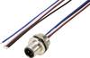 TRU COMPONENTS TC-12833040 Sensor-/aktor indbygningsstik M12 Pol-tal (RJ): 4 Stik, indbygning 0.5 m 1 stk