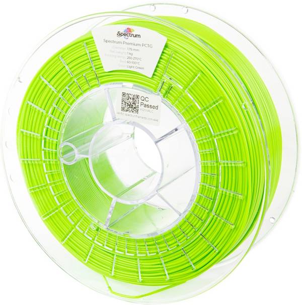 Spectrum Filaments 80664 Premium PCTG Filament PCTG kemisk bestandig, lugtsvag 1.75 mm 1000 g Light Green, Grøn  1 stk