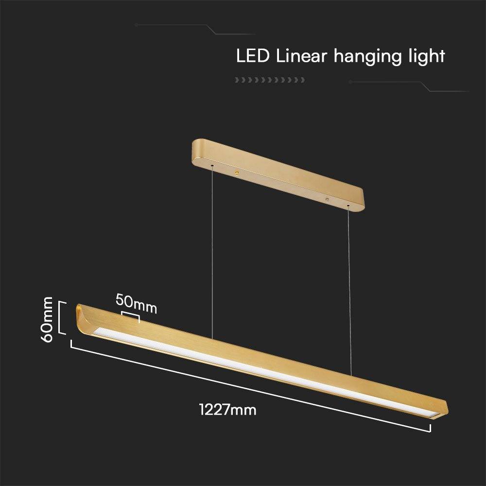 V-TAC VT-7-35-G 23348 LED-pendullys LED (RGB) LED EEK: F (A - G) 36 W Guld-5
