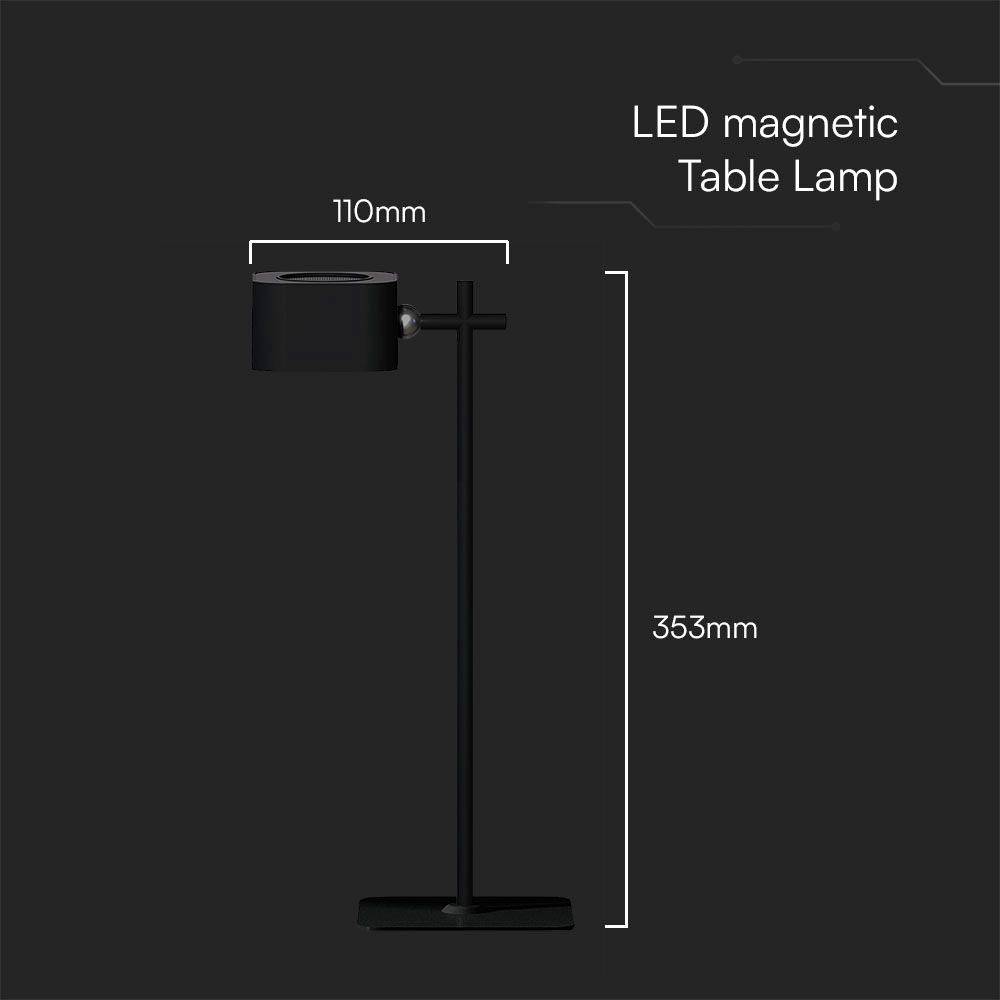 V-TAC VT-10115-B 23411 Batteri-bordlampe LED (RGB) LED 3 W Sort-6