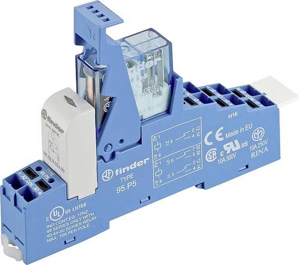 Finder 48.P5.7.024.5050 Koblingsrelæ 24 V/DC 8 A 2 x omskifter Piece 1 stk